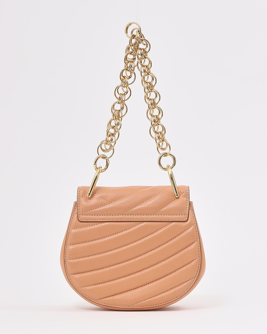 Chloé Tan Quilted Leather Bijou Drew Crossbody Bag