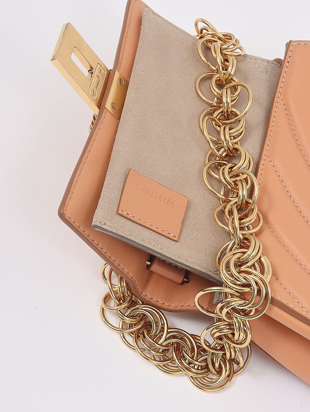 Chloé Tan Quilted Leather Bijou Drew Crossbody Bag