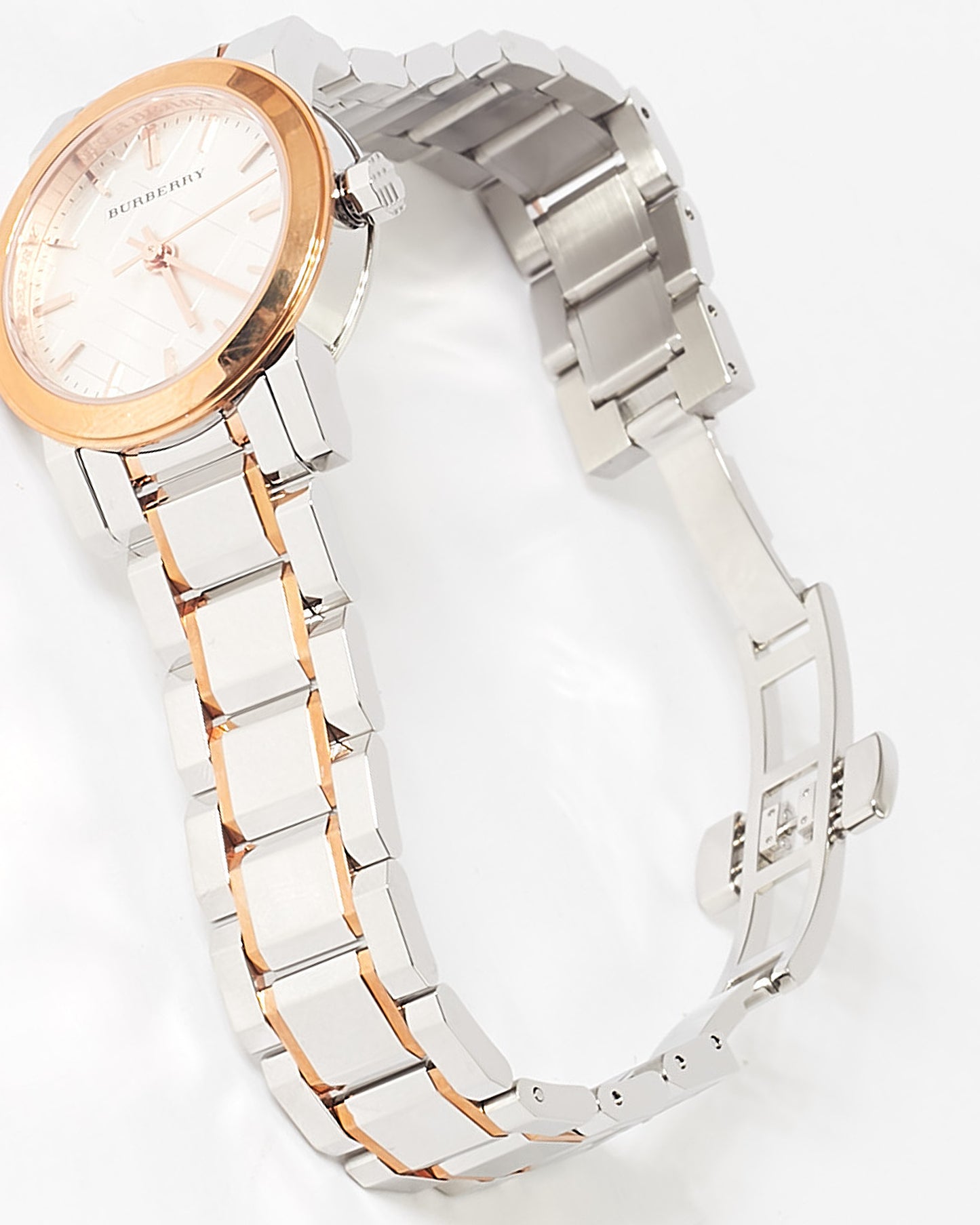 Burberry Silver/Rose Gold Heritage Watch 28mm