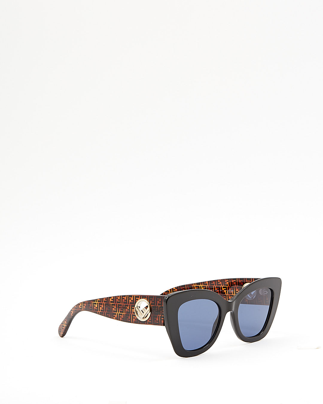 Fendi Black/Brown FF0327/S Zucca Print Cat Eye Sunglasses