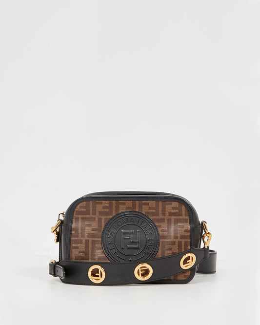 Fendi Zucca Coated Canvas Logo Camera Bag Crossbody