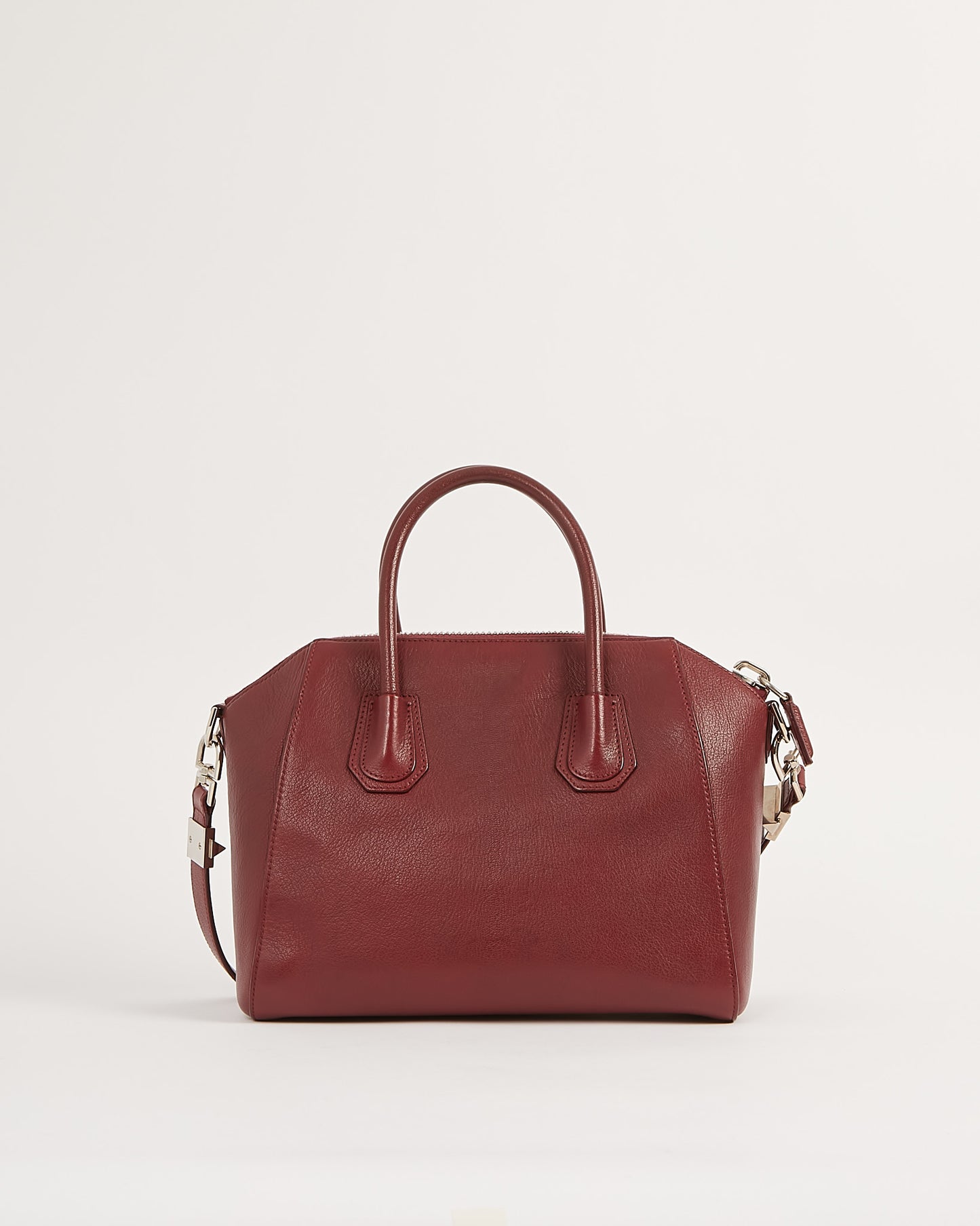 Givenchy Burgundy Grained Leather Small Antigona Bag