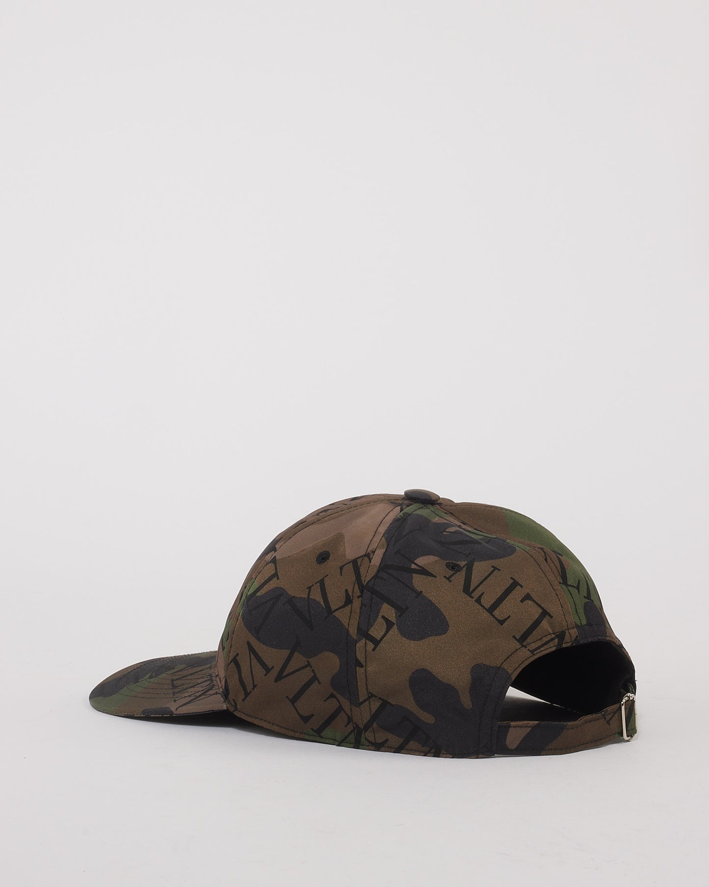 Valentino Camo Nylon VLTN Logo Baseball Cap