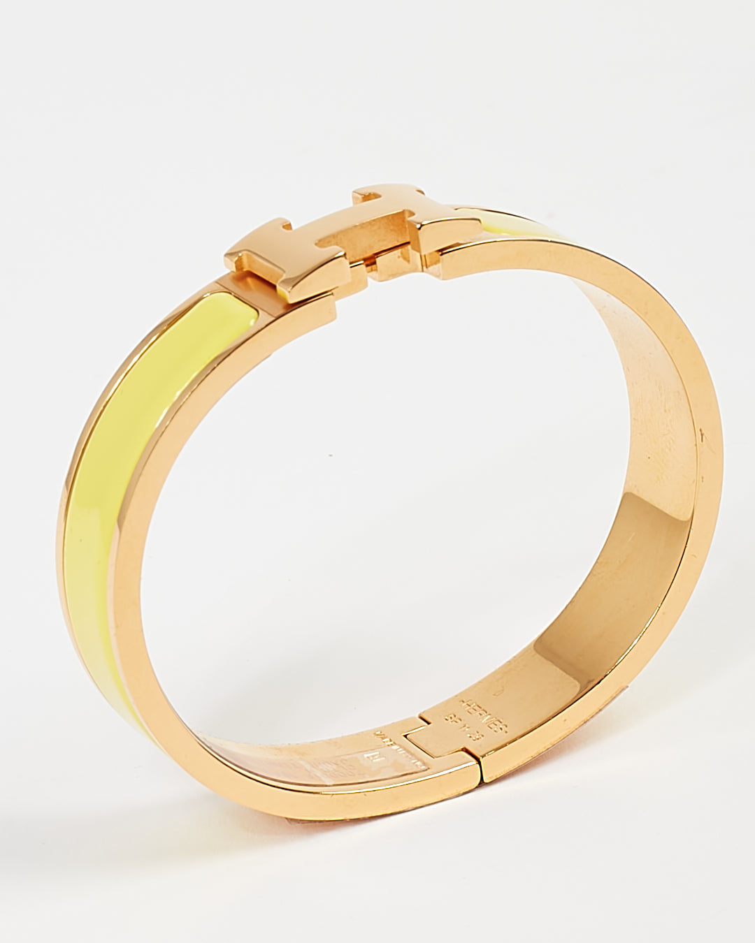 Hermes Yellow Gold Tone Clic Clac Small H Bracelet