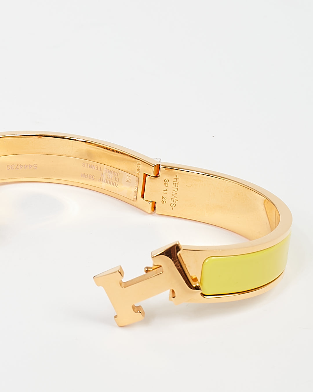 Hermes Yellow Gold Tone Clic Clac Small H Bracelet