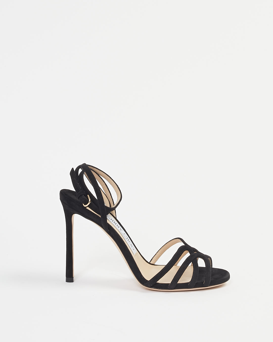 Jimmy Choo Black Suede Mimi 100mm Strappy Sandals - 36