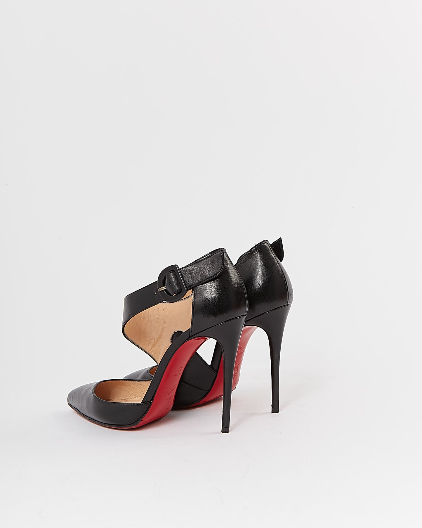 Louboutin Black Leather Sharpeta 100 Heel Pumps - 37