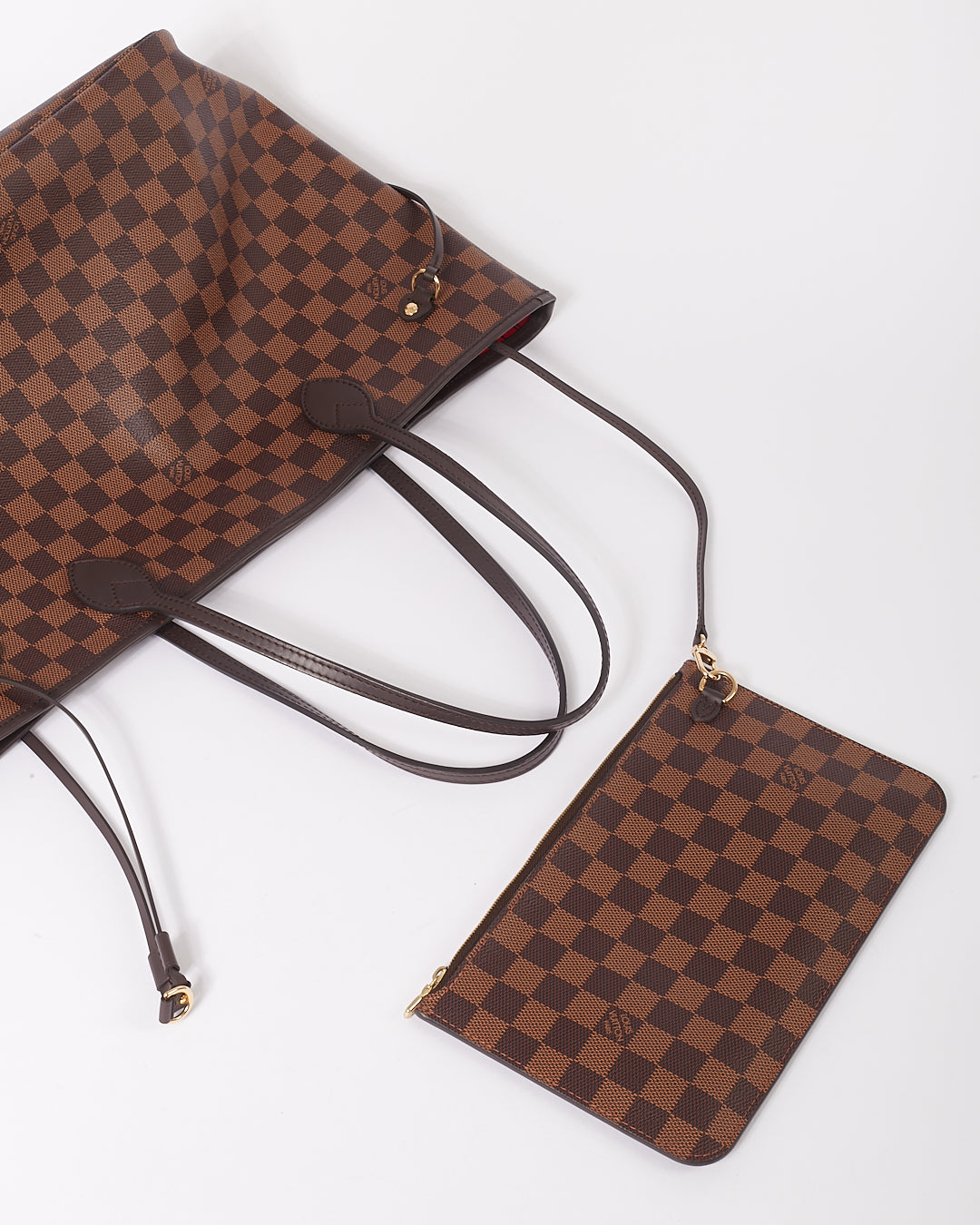 Louis Vuitton Damier Ebene Coated Canvas Neverfull MM Tote Bag