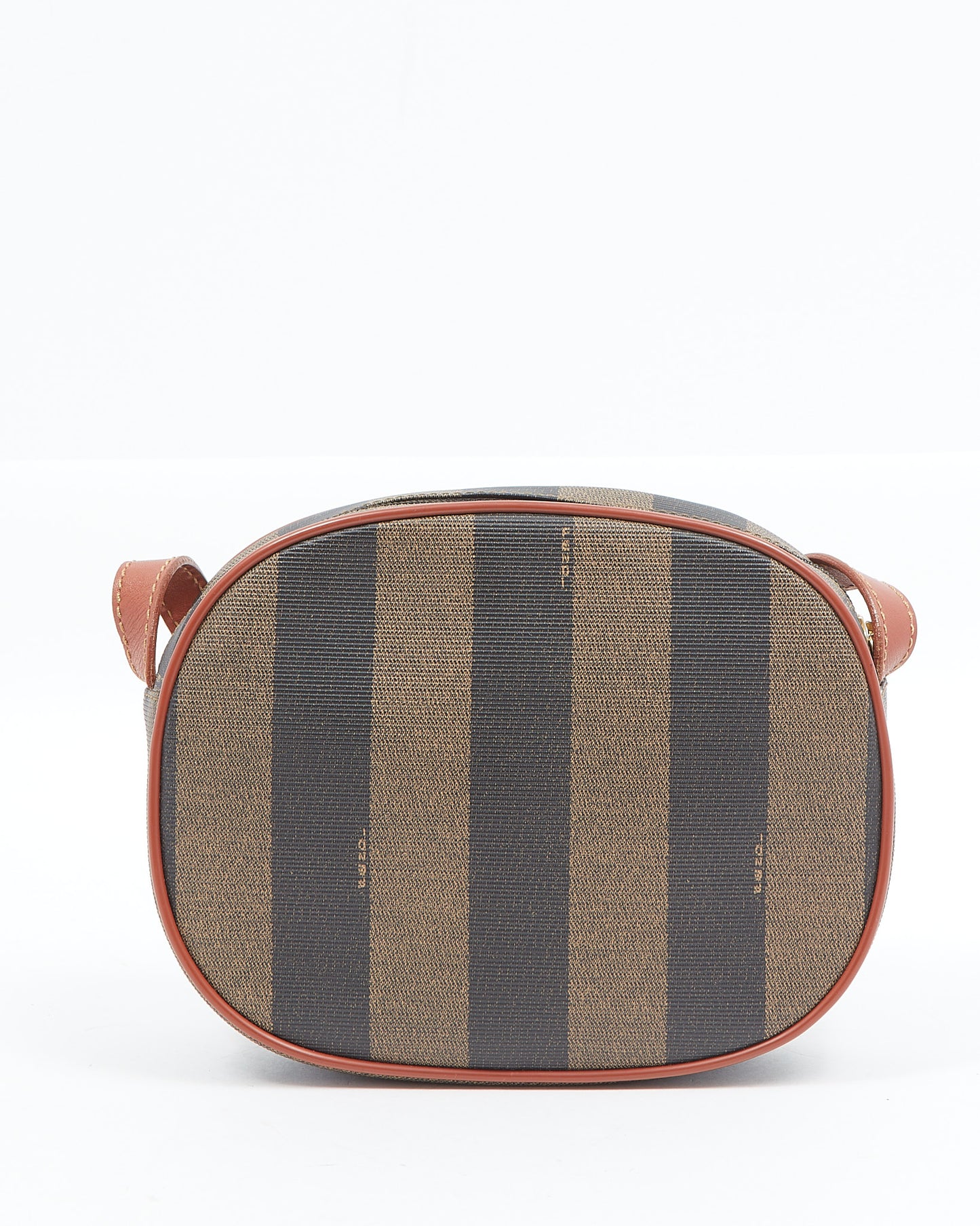 Fendi Stripe Pequin Coated Canvas Crossbody Bag