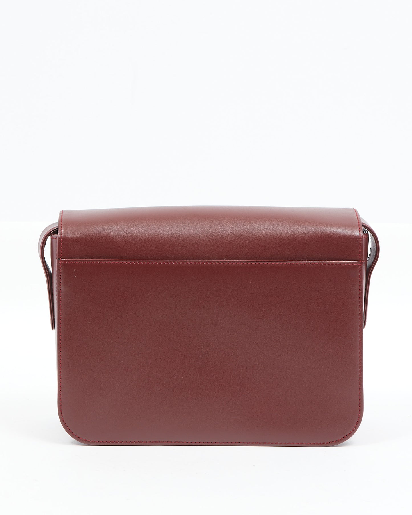 Cartier Burgundy Leather Square Crossbody Bag