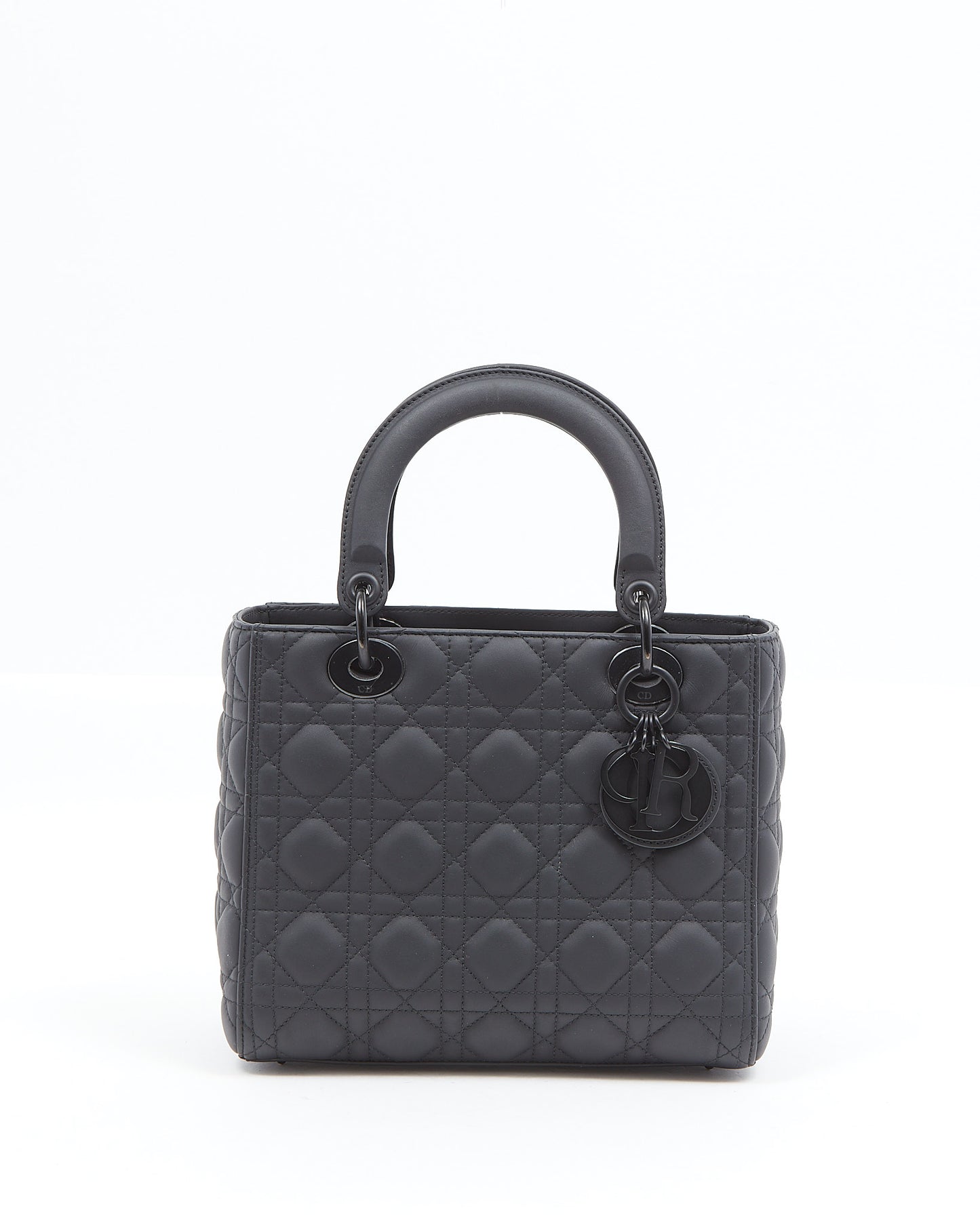 Dior Black Ultra Matte Medium Lady Dior Bag