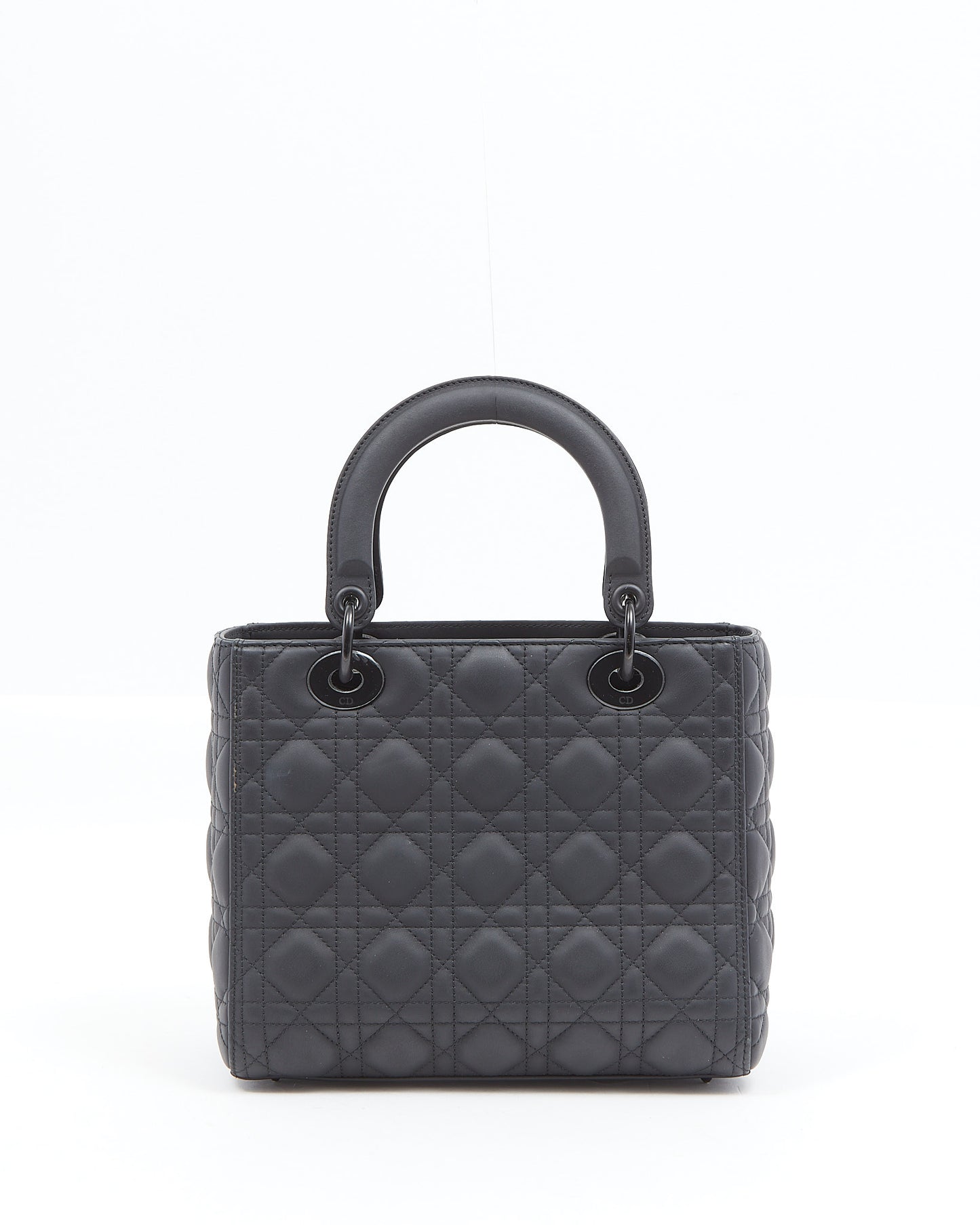 Dior Black Ultra Matte Medium Lady Dior Bag