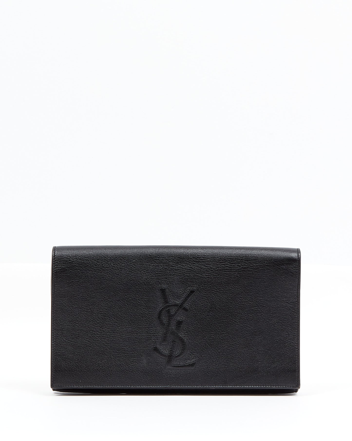 Saint Laurent Pochette YSL Belle de Jour en cuir noir