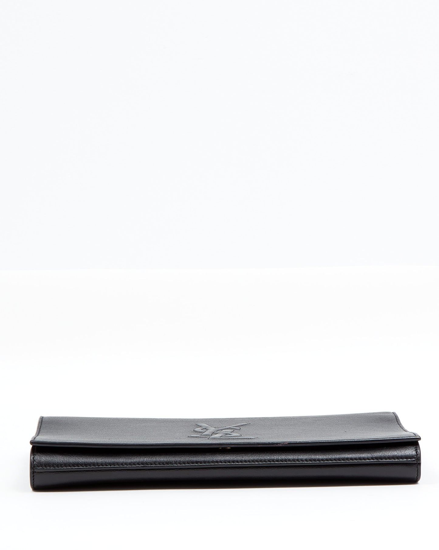 Saint Laurent Pochette YSL Belle de Jour en cuir noir