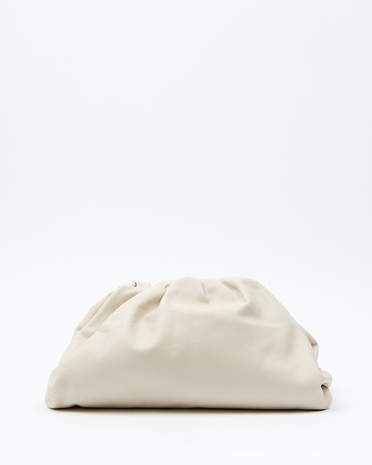 Bottega Veneta Off White Leather The Pouch Clutch