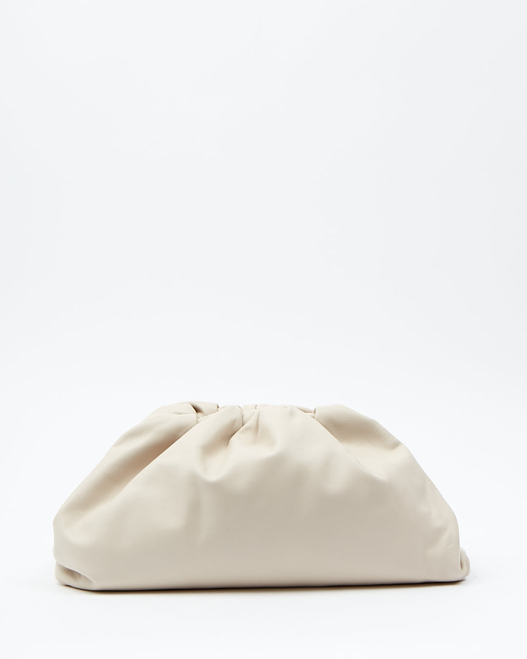 Bottega Veneta Off White Leather The Pouch Clutch