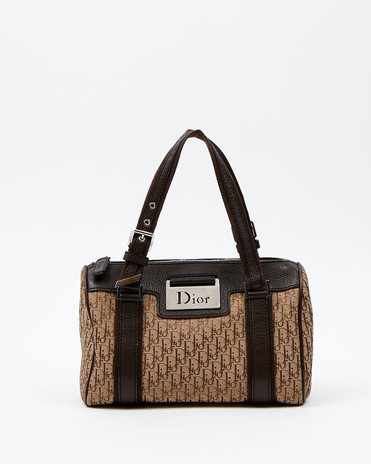 Dior Beige Diorissimo Canvas Boston Bag