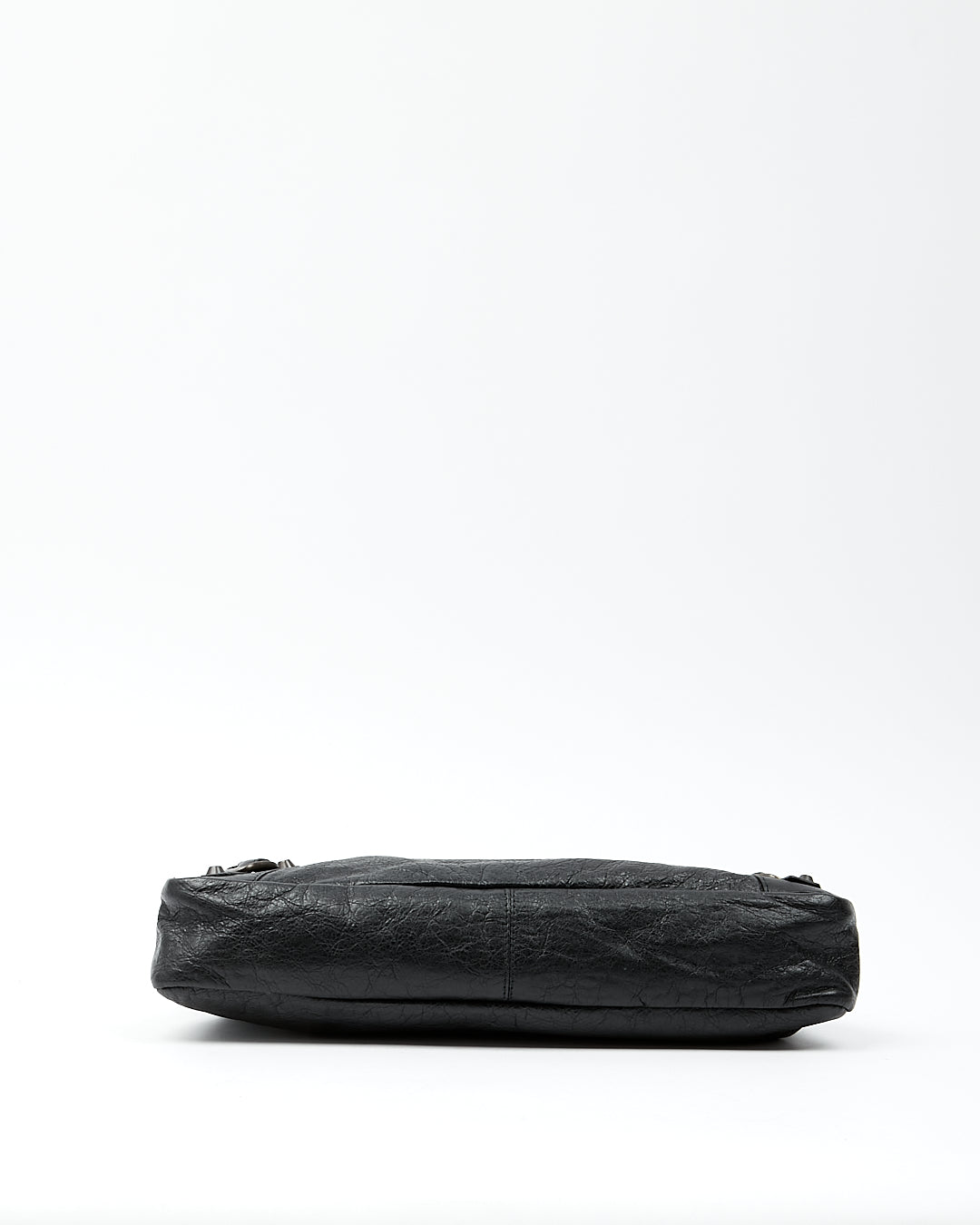 Balenciaga Black Leather Crinkled Giant 12 Premier Clutch