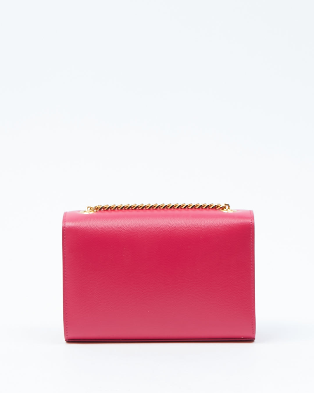 Saint Laurent Fuchsia Leather Small Monogram Kate Chain Bag