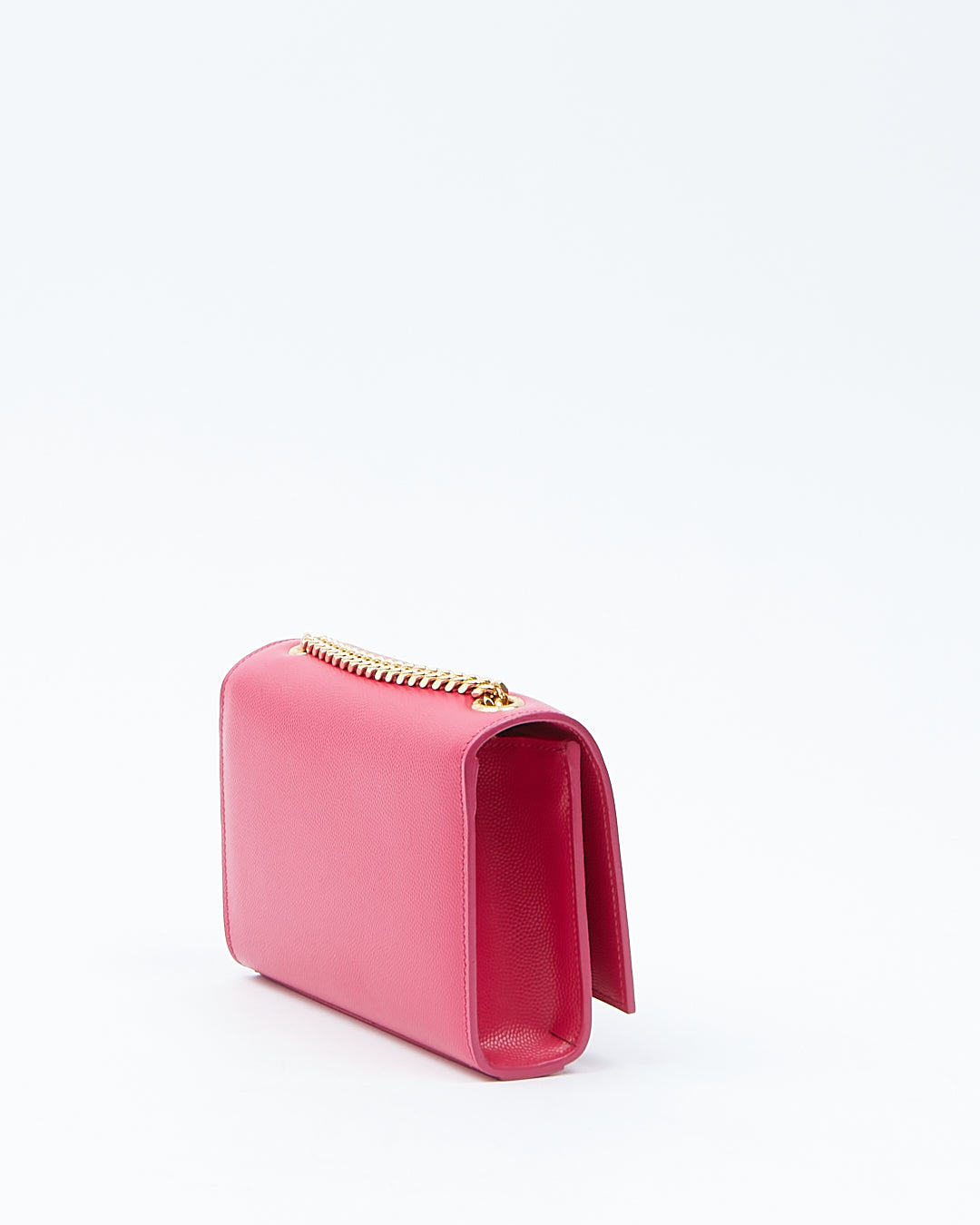 Saint Laurent Fuchsia Leather Small Monogram Kate Chain Bag