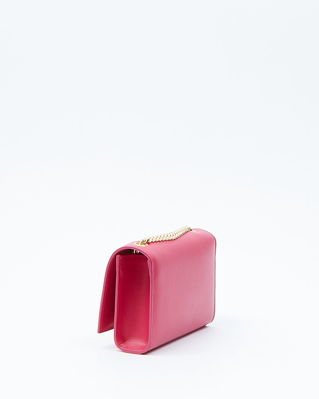 Saint Laurent Fuchsia Leather Small Monogram Kate Chain Bag