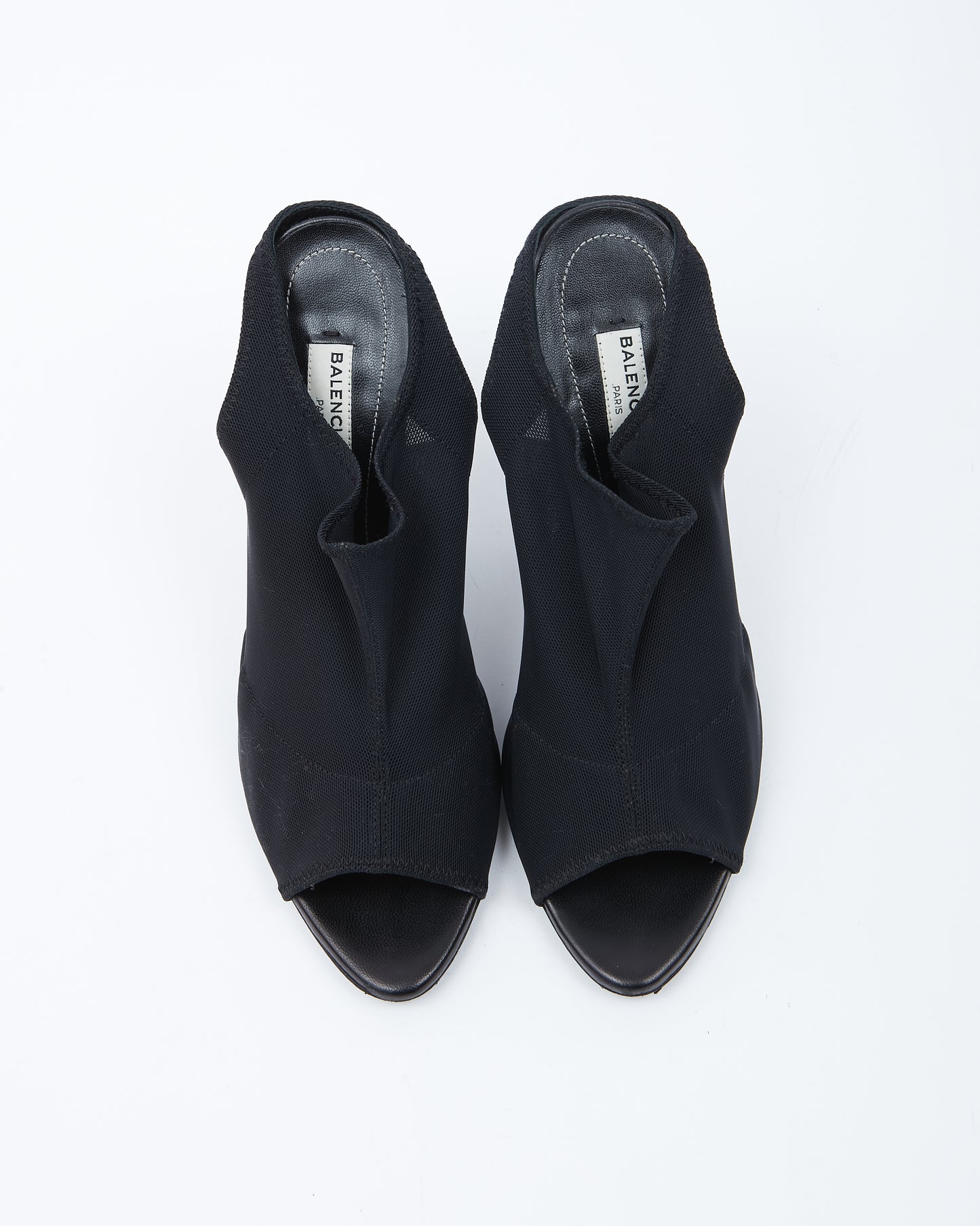 Balenciaga Talons mules à bout ouvert et chaussettes noires - 39