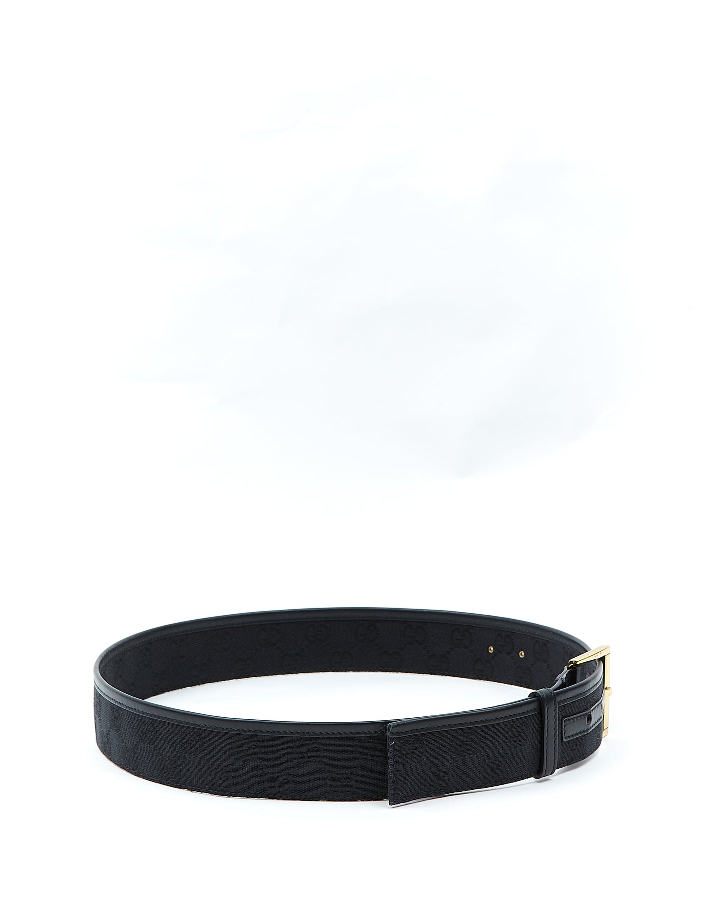 Gucci Black GG Canvas Belt - 85/34