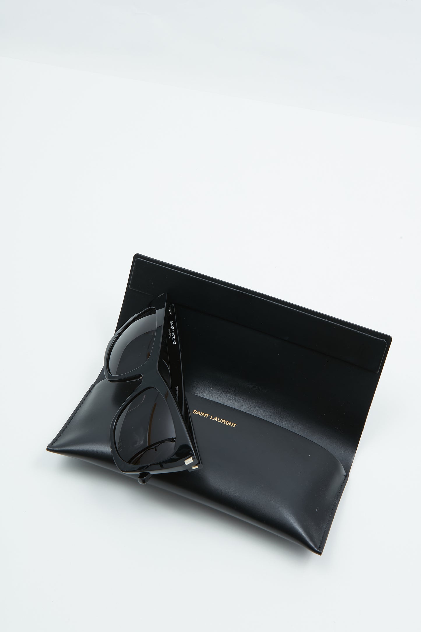 Saint Laurent Black Cat Eye SL214 Kate 001 Sunglasses