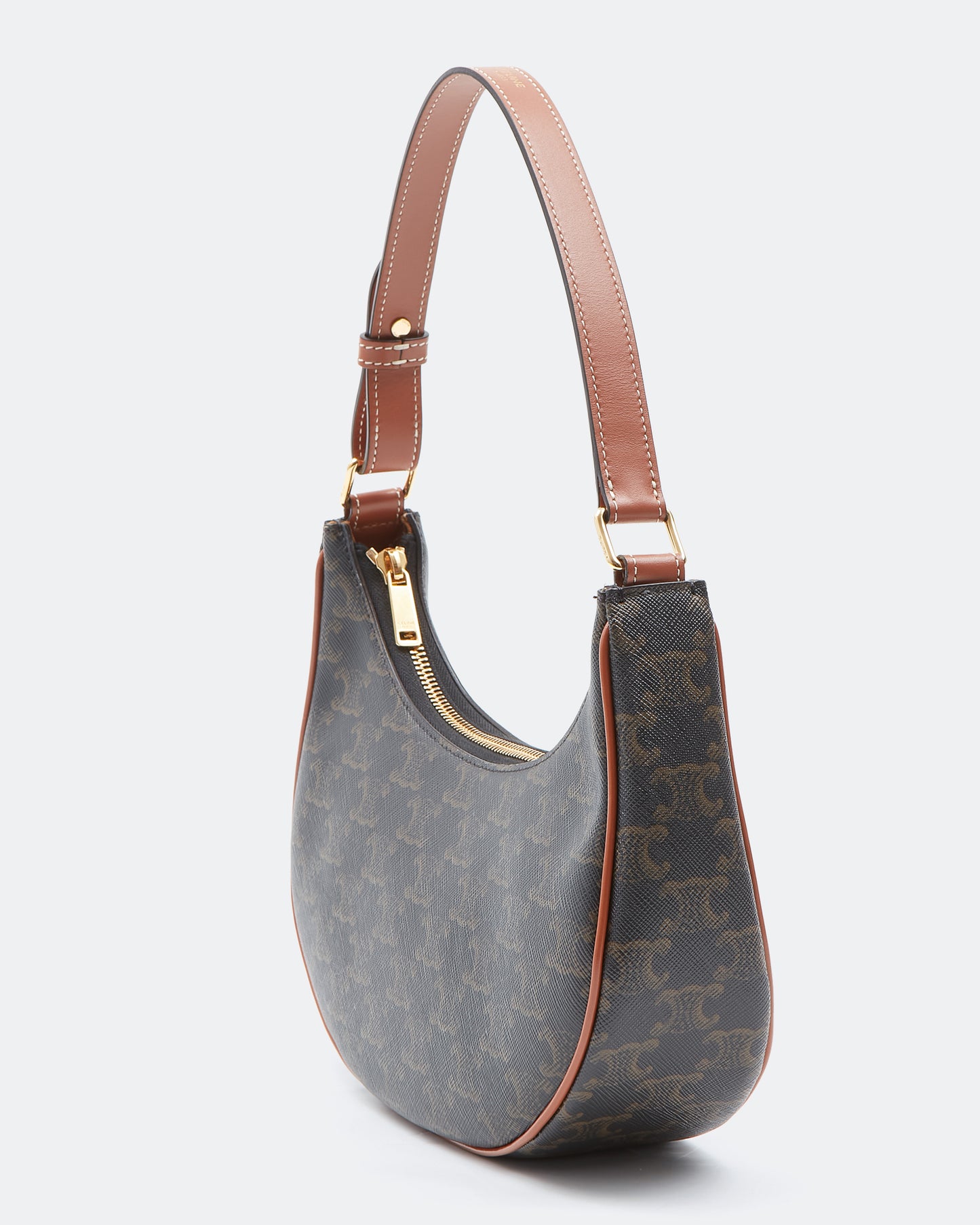 Celine Brown Ava Triomphe Shoulder Bag