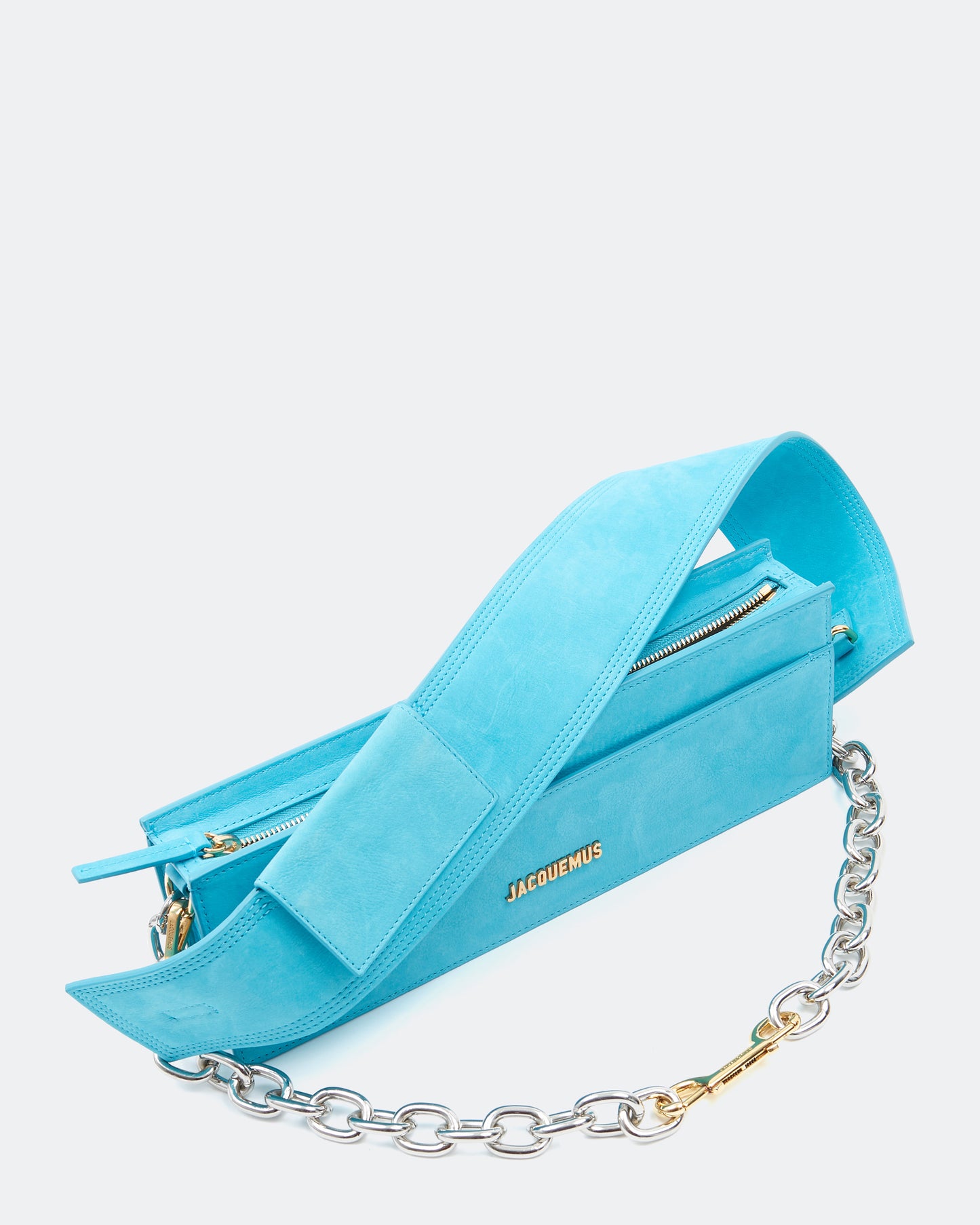 Jacquemus Teal Blue Suede Le Ciuciu Shoulder Bag