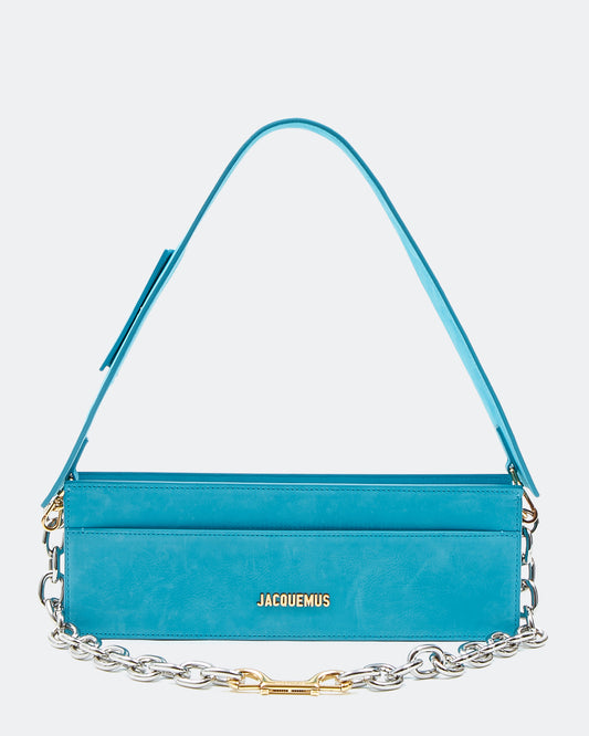 Jacquemus Teal Blue Suede Le Ciuciu Shoulder Bag