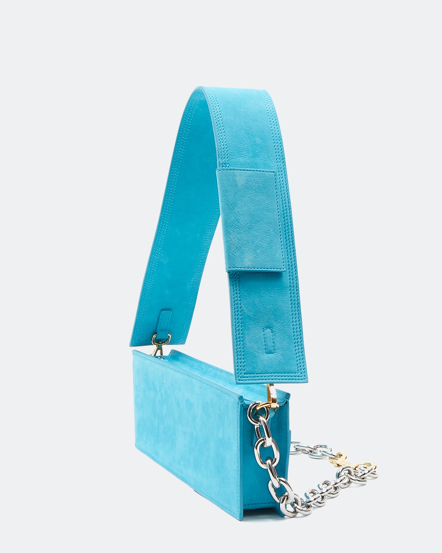 Jacquemus Teal Blue Suede Le Ciuciu Shoulder Bag