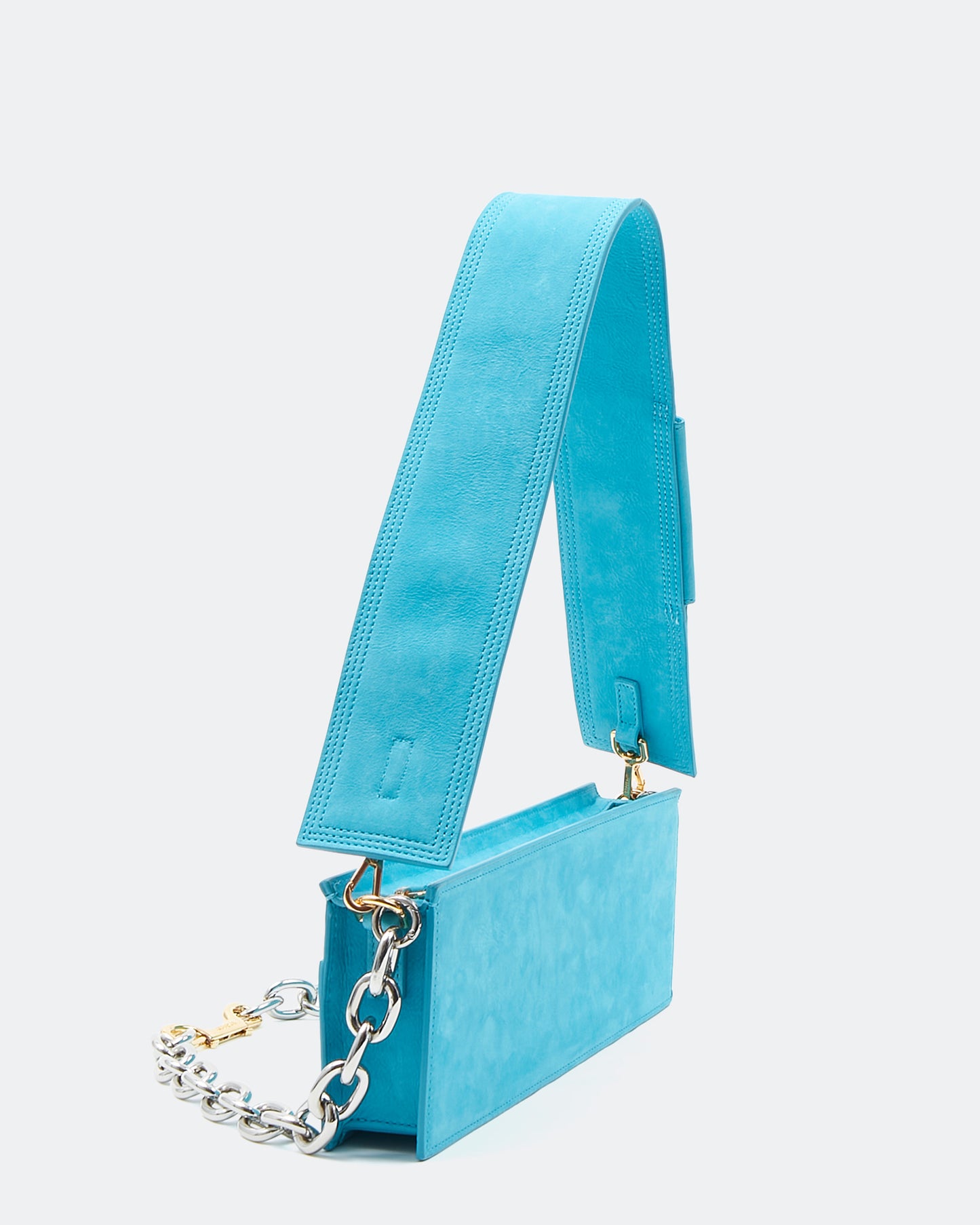 Jacquemus Teal Blue Suede Le Ciuciu Shoulder Bag