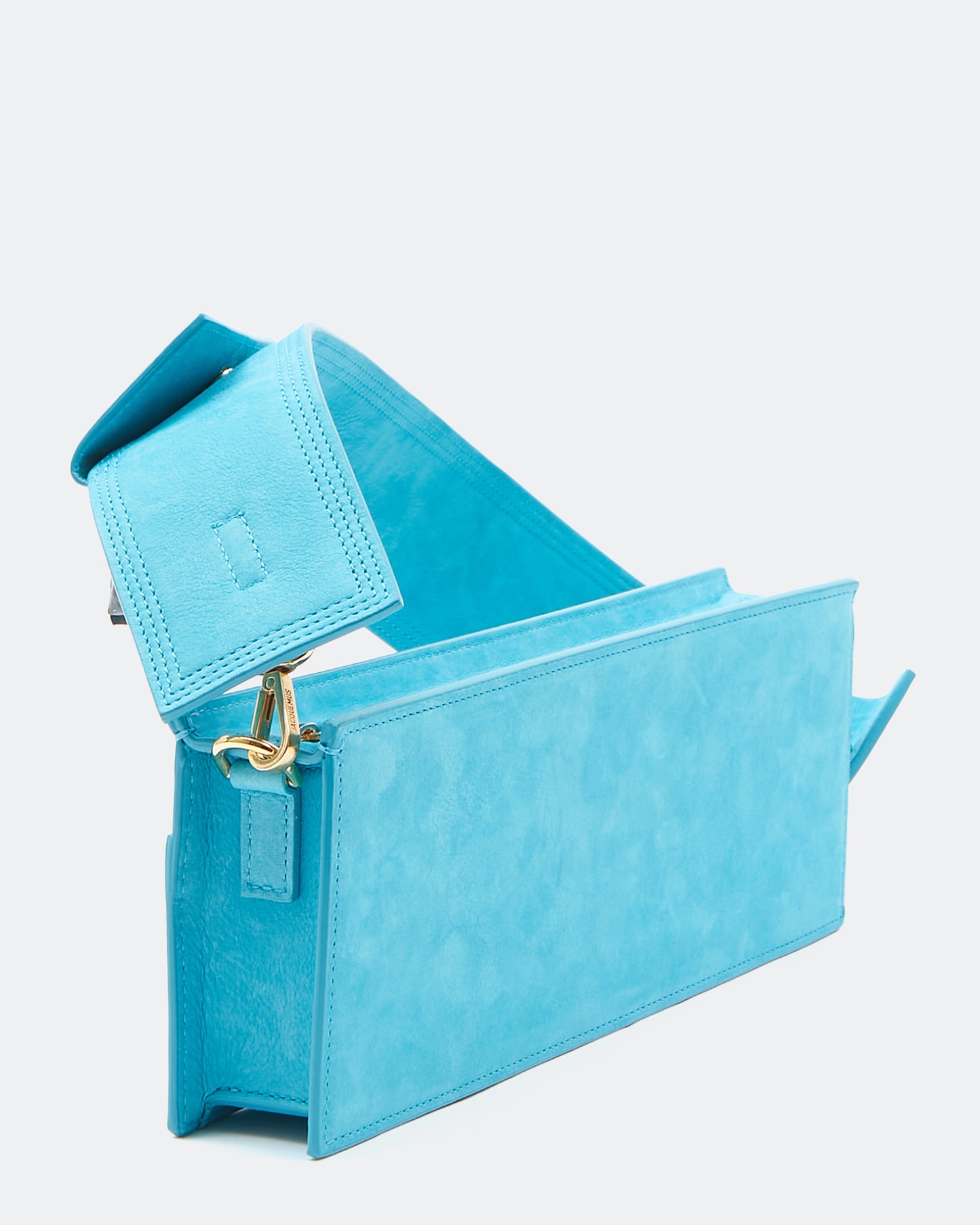 Jacquemus Teal Blue Suede Le Ciuciu Shoulder Bag