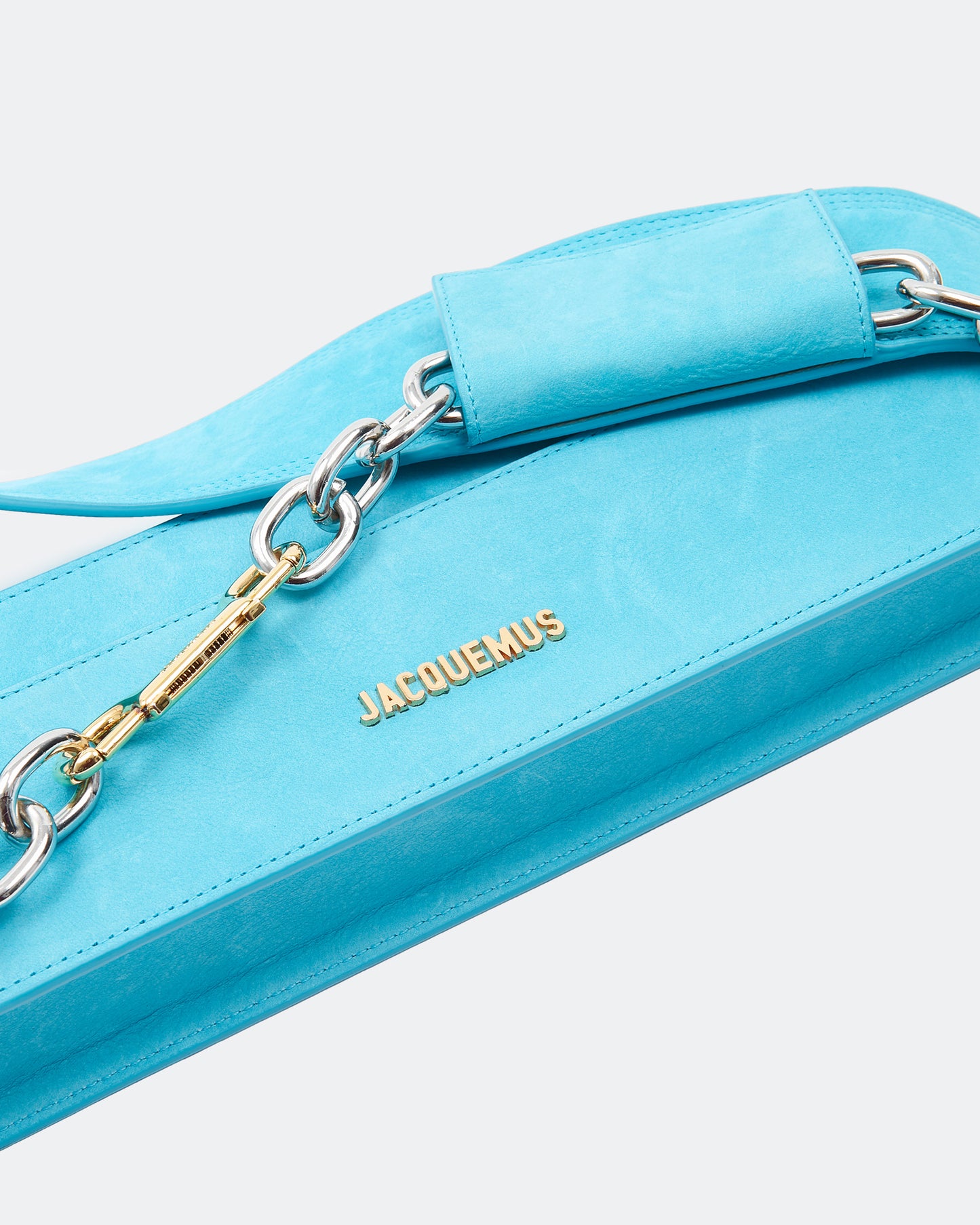 Jacquemus Teal Blue Suede Le Ciuciu Shoulder Bag