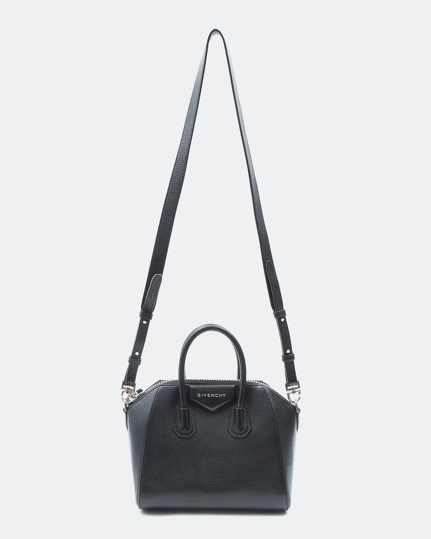 Givenchy Black Goatskin Leather Mini Antigona Bag