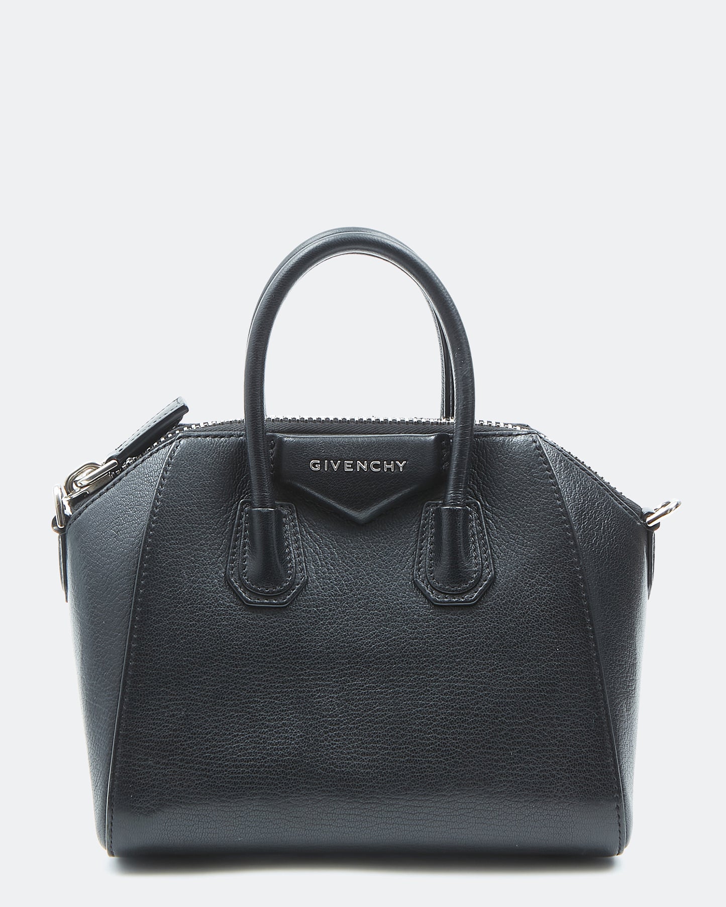 Givenchy Black Goatskin Leather Mini Antigona Bag