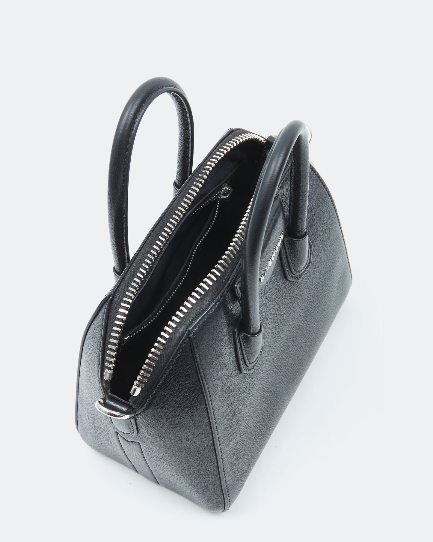 Givenchy Black Goatskin Leather Mini Antigona Bag