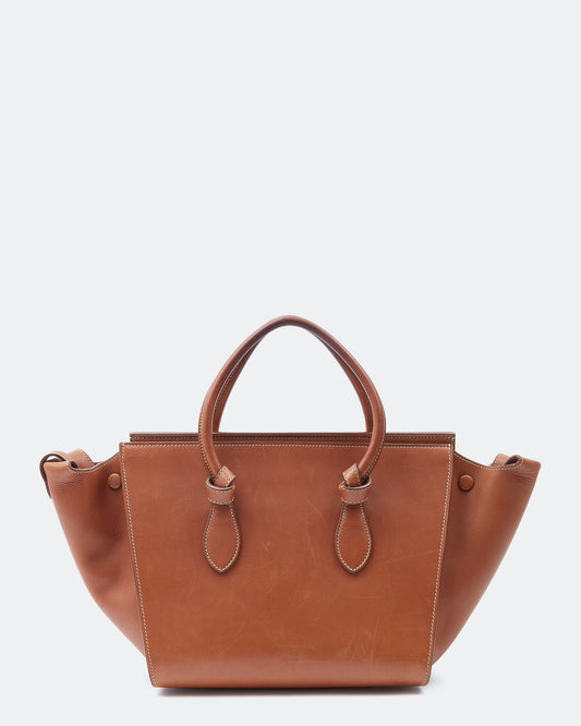 Celine Tan Leather Medium Tie Knot Tote Bag