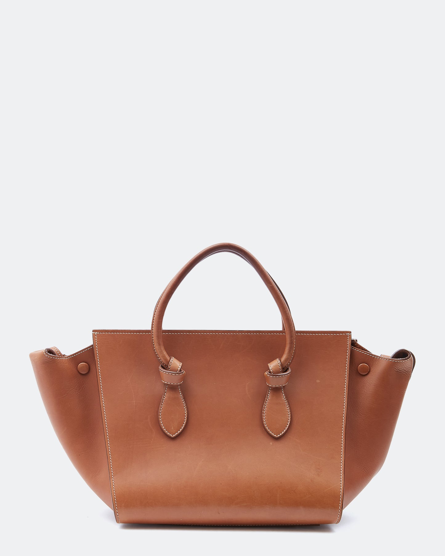 Celine Tan Leather Medium Tie Knot Tote Bag