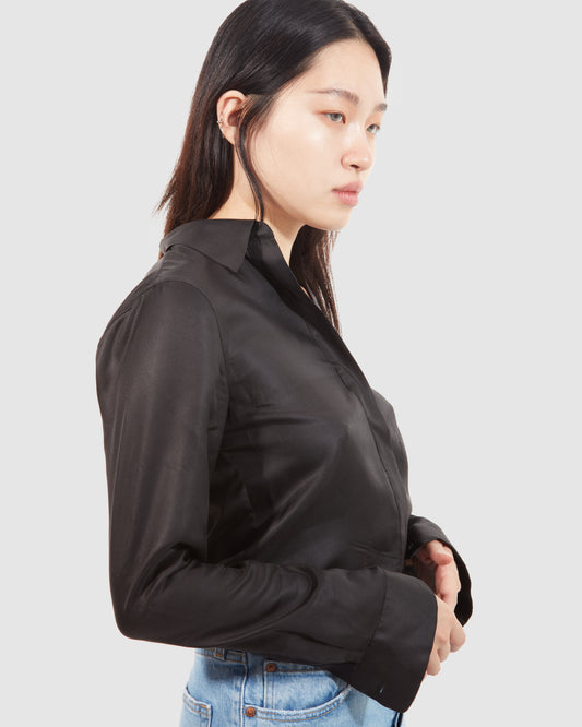 Carolina Herrera Black Silk Blouse - S