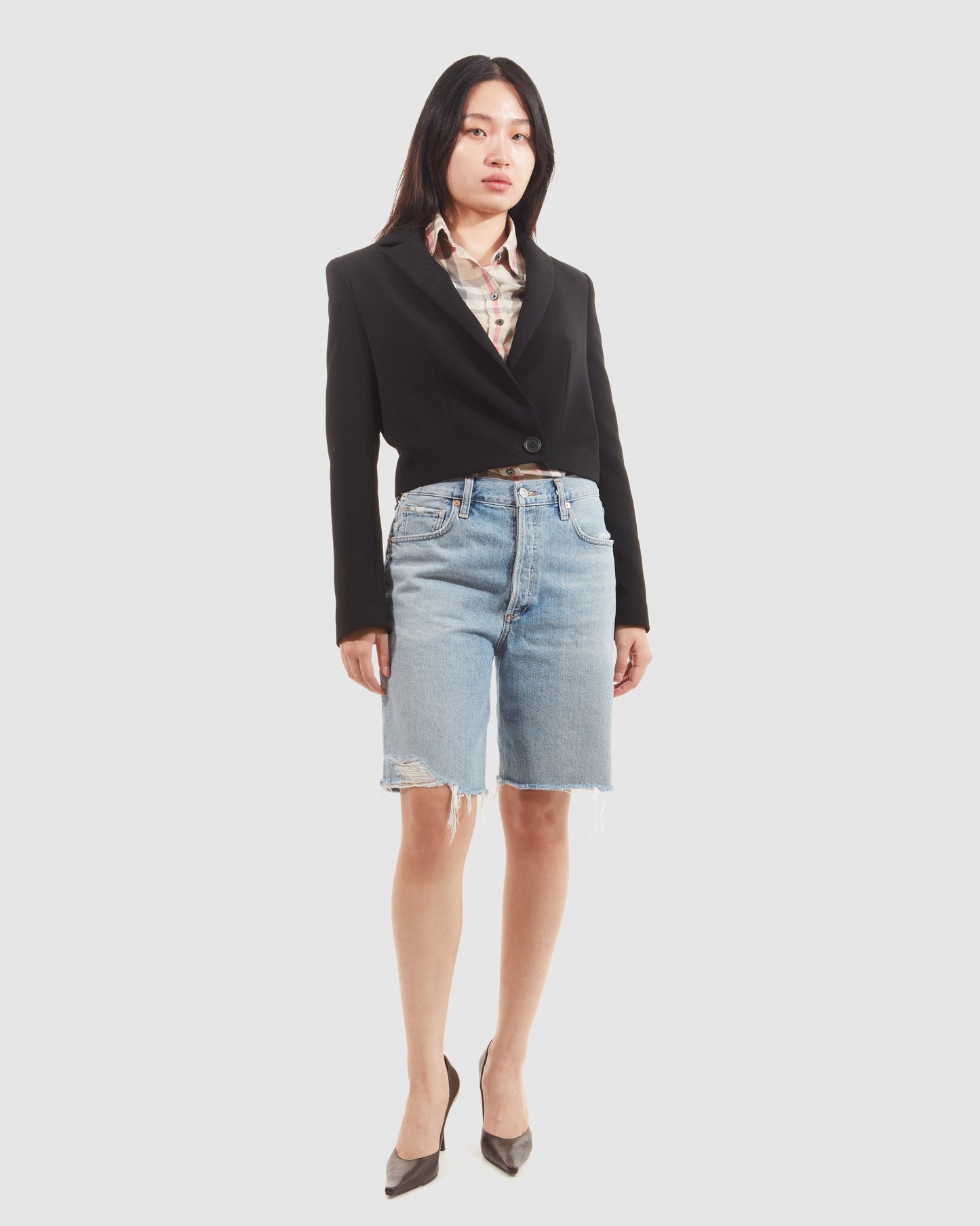 Maje Black Cropped Jacket - 40