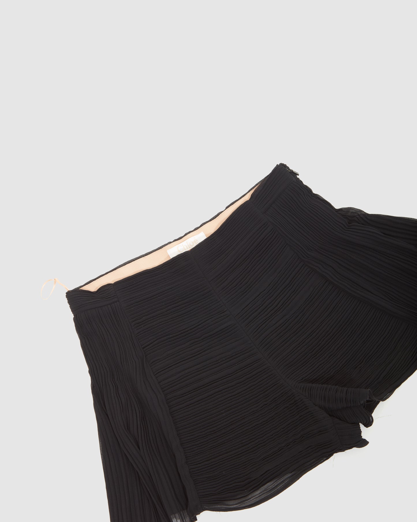 Chloé Short Transparent Côtelé Noir - 36