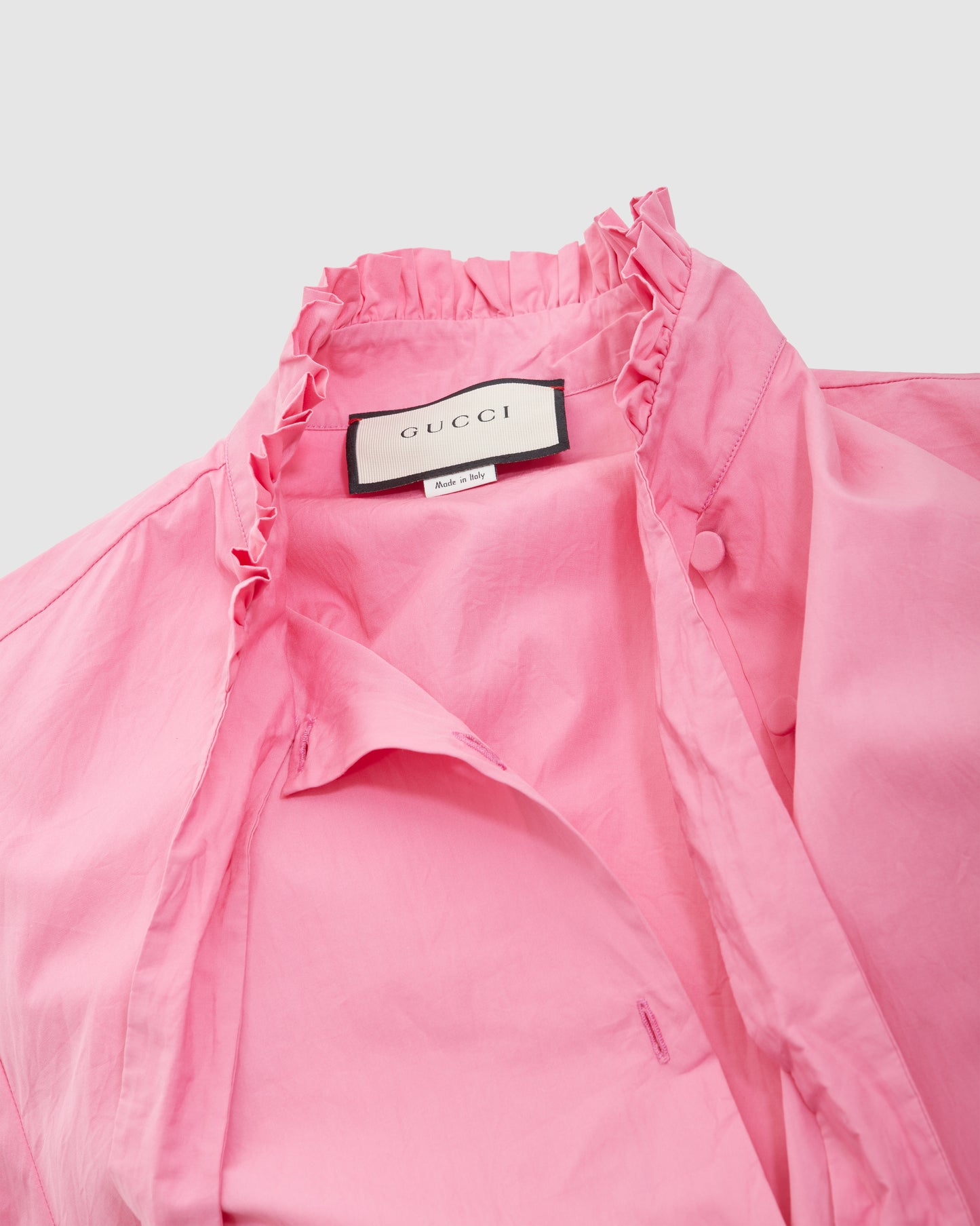 Gucci Pink Cotton Bow Détail Top - 44