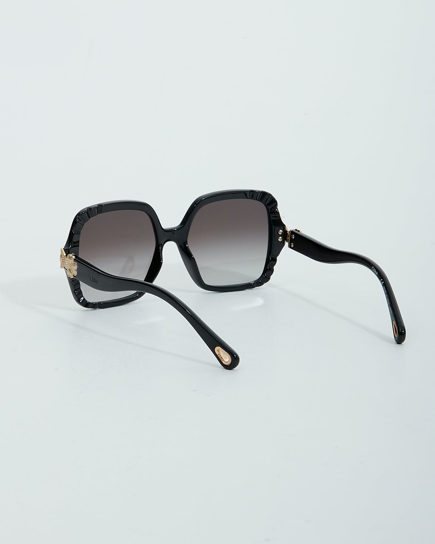 Chloé Lunettes de soleil carrées oversize noires CE746S