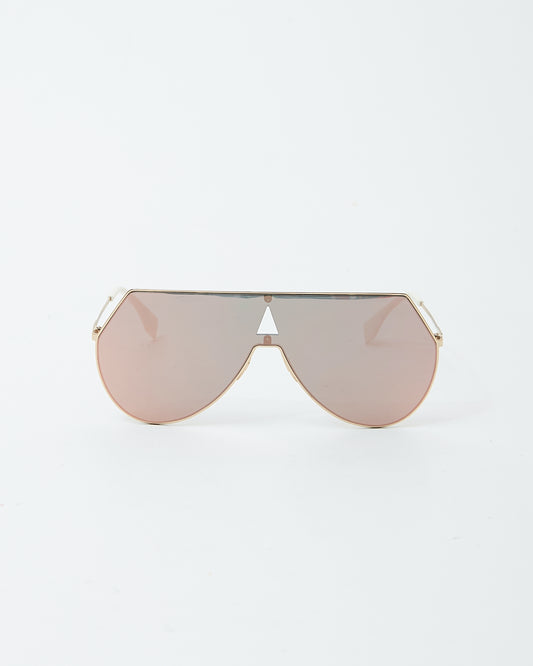 Fendi Rose Gold Shield FF0193/S Lunettes de soleil aviateur