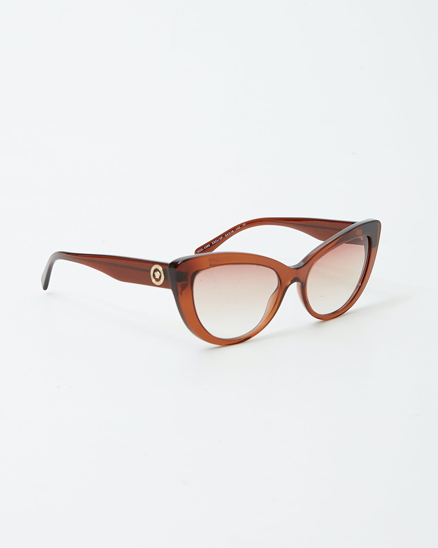 Versace Light Brown Havana MOD4388 Cat Eye Sunglasses