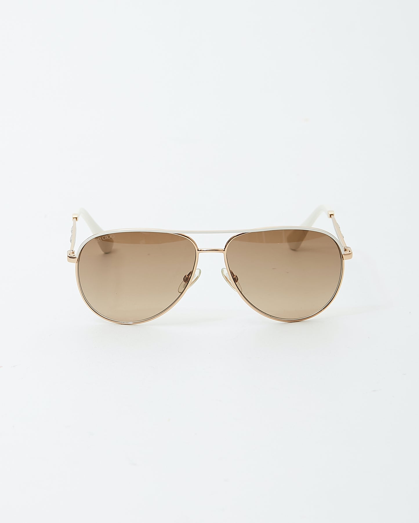 Jimmy Choo Gold Jewly/S Aviator Sunglasses