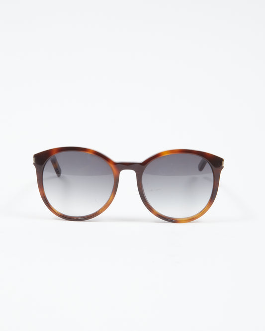 Saint Laurent Brown Tortoise Classic YSL 6 Cat Eye Sunglasses