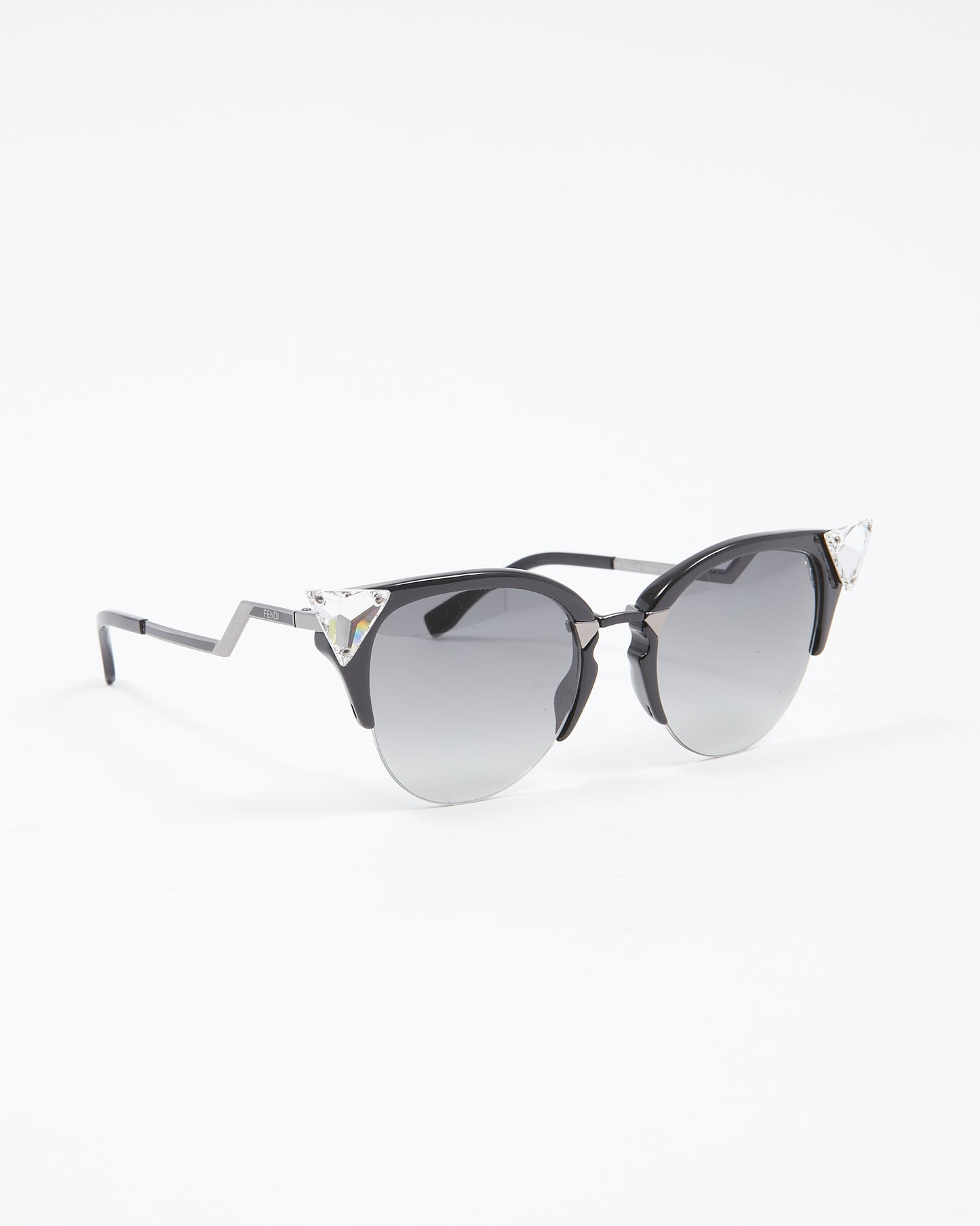 Fendi Black Crystal Cat Eye FF0041/S Sunglasses